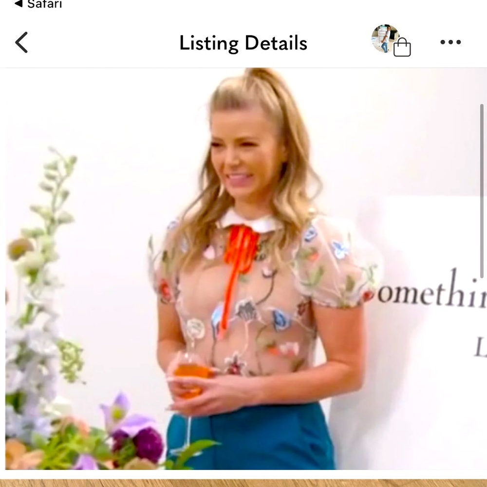 ISO sugar thrillz embroidered floral top seen on VDP Ariana Madix